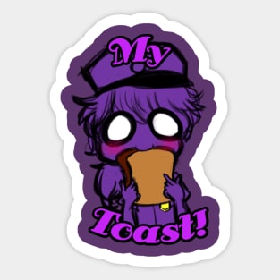 My Toast! Purple Guy Tee Sticker